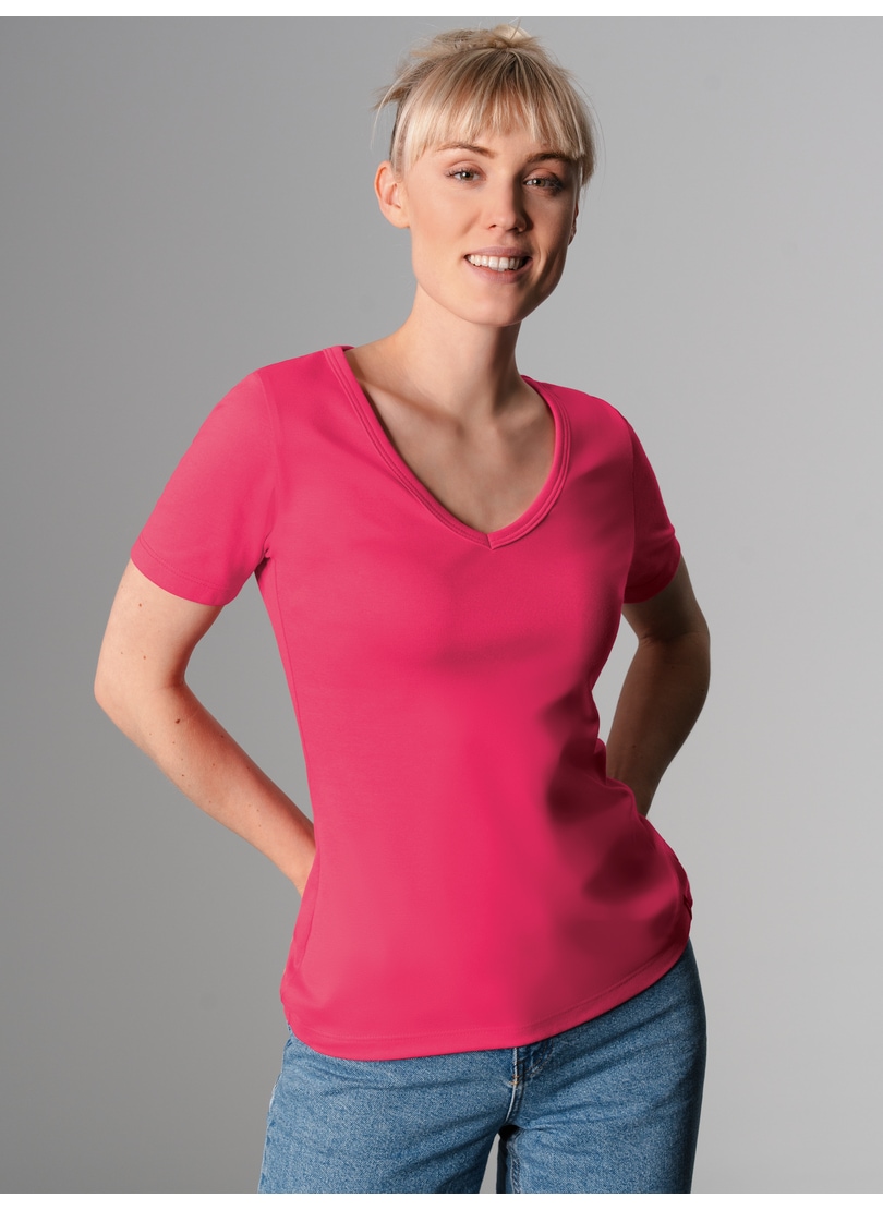 Trigema T-Shirt »TRIGEMA V-Shirt aus Baumwolle/Elastan« Trigema T-Shirt »TRIGEMA V-Shirt aus Baumwolle/Elastan« von Trigema