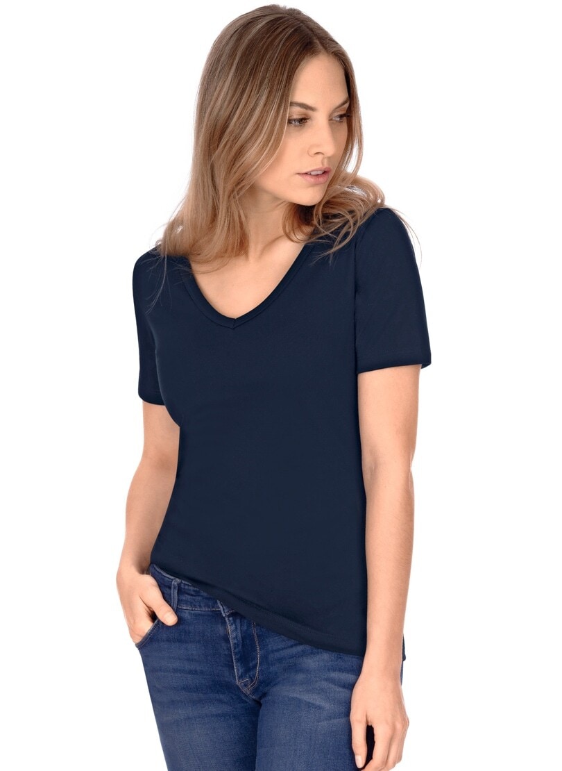 Trigema T-Shirt »TRIGEMA V-Shirt aus Baumwolle/Elastan« Trigema T-Shirt »TRIGEMA V-Shirt aus Baumwolle/Elastan« von Trigema