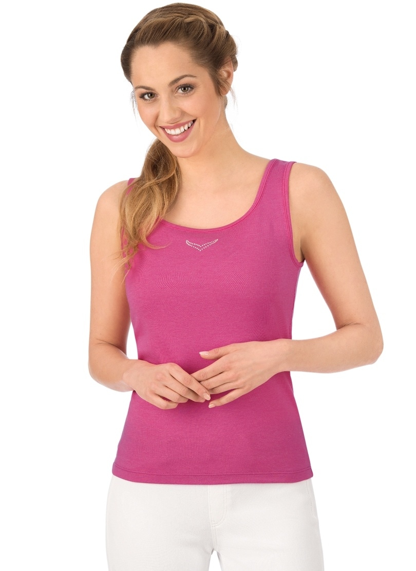 Trigema Tanktop »TRIGEMA Trägershirt mit Kristallsteinen«, (1 tlg.) Trigema Tanktop »TRIGEMA Trägershirt mit Kristallsteinen«, (1 tlg.) von Trigema