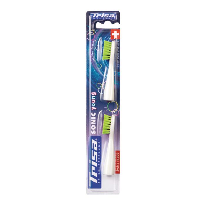 Ersatzbürsten für Trisa Sonic Advanced Young Schall-Zahnbürste, 2er Set Ersatzbürsten für Trisa Sonic Advanced Young Schall-Zahnbürste, 2er Set von Trisa