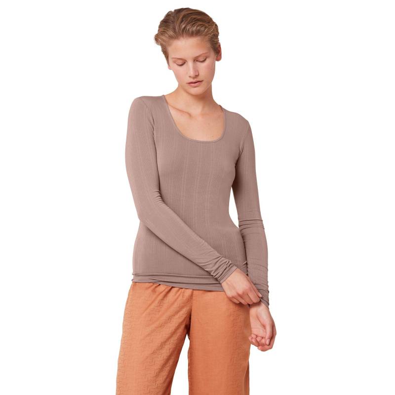 Triumph - T-Shirt, langarm, für Damen, Taupe, Größe L von Triumph