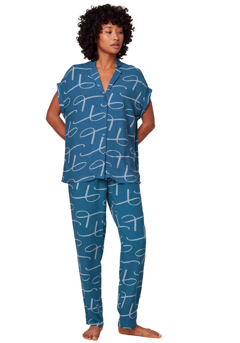 Triumph Pyjama »Boyfriend Fit PW 01«, (Set, 2 tlg.), Triumph-Logodruck von Triumph