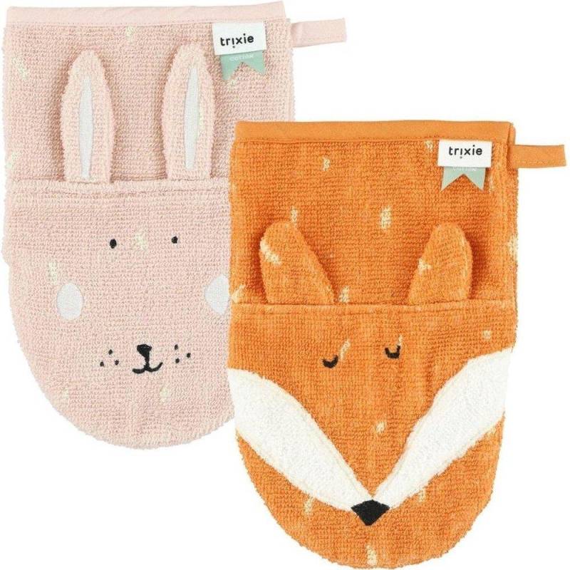 Waschhandschuh2-pack Mrs. Rabbit Mr. Fox Unisex von Trixie