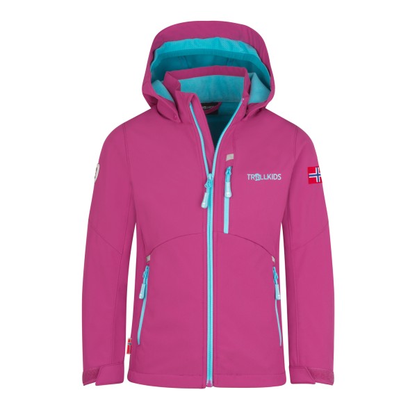 Trollkids - Girl's Balestrand Jacket - Softshelljacke Gr 116 rosa von Trollkids