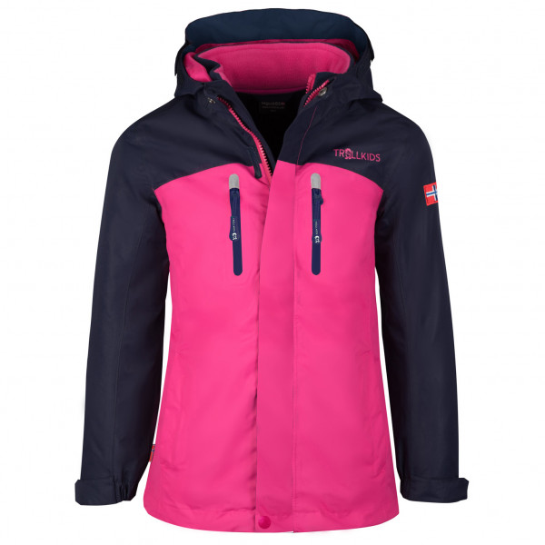 Trollkids - Girl's Bryggen 3in1 Jacket - Doppeljacke Gr 104 rosa/blau von Trollkids