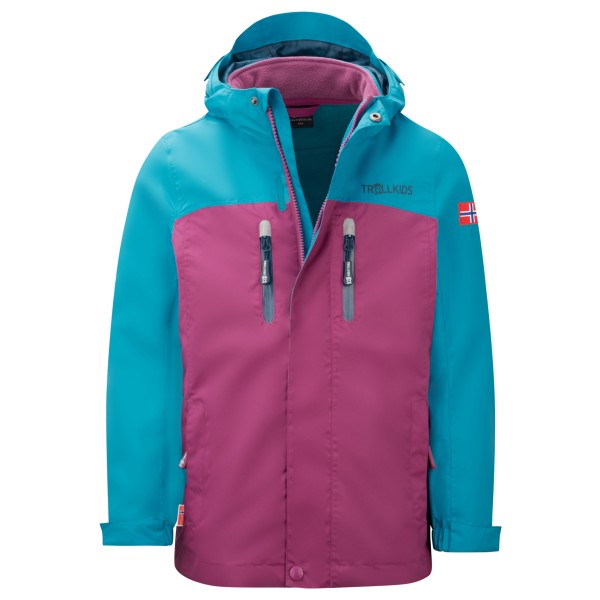 Trollkids - Girl's Bryggen 3in1 Jacket - Doppeljacke Gr 110 lila von Trollkids