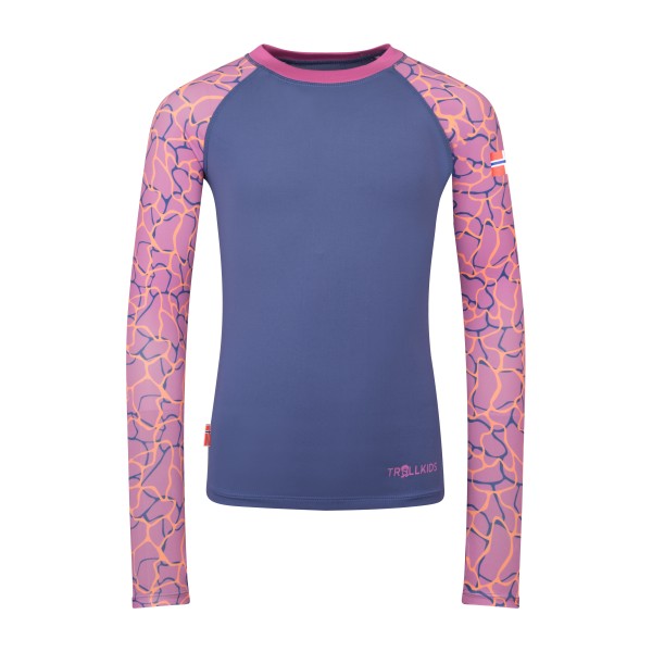 Trollkids - Girl's Haukland Shirt - Lycra Gr 116 blau von Trollkids