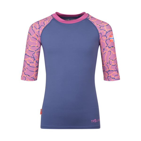 Trollkids - Girl's Haukland T - Lycra Gr 104 blau von Trollkids