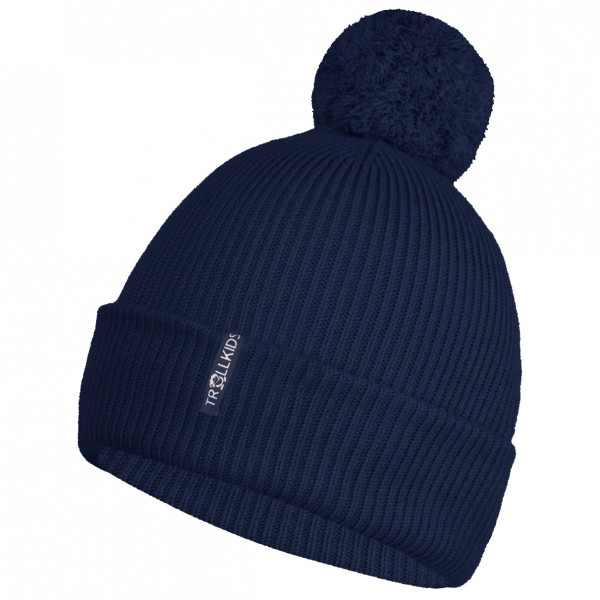 Trollkids - Girl's Holmenkollen Bobble Cap - Mütze Gr 52-56 cm - 6-12 Years blau von Trollkids