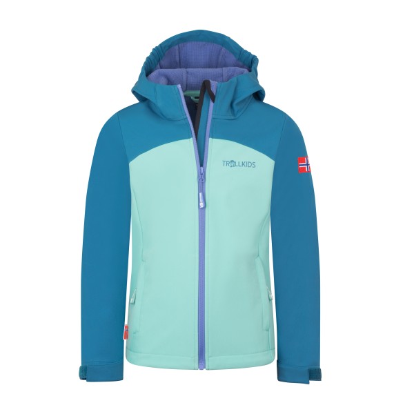 Trollkids - Girl's Kristiansand Jacket XT - Softshelljacke Gr 104 blau/türkis von Trollkids