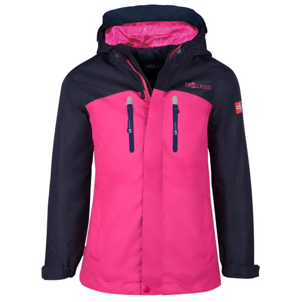 Trollkids - Girl's Nusfjord Jacket - Regenjacke Gr 140 rosa von Trollkids