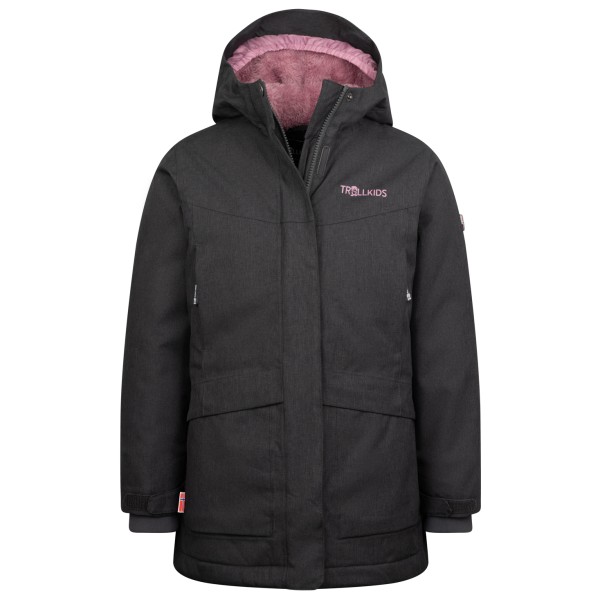 Trollkids - Girl's Oslo Coat Pro - Mantel Gr 128 schwarz/grau von Trollkids