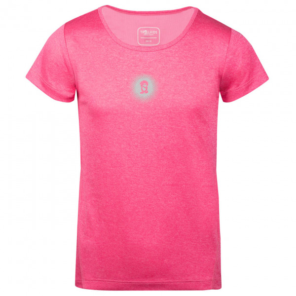 Trollkids - Girl's Preikestolen T - Funktionsshirt Gr 128 rosa von Trollkids