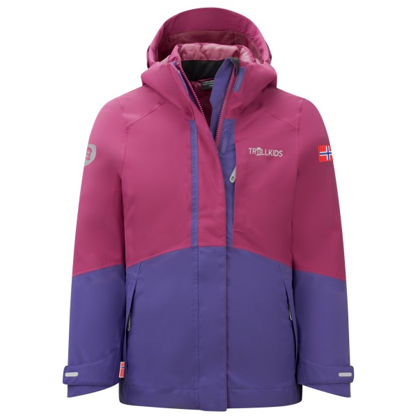 Trollkids - Girl's Skanden 3in1 Jacket - Doppeljacke Gr 104;110;116;128;140;152;164;176;92;98 rosa/blau;rosa/oliv;rot;türkis von Trollkids