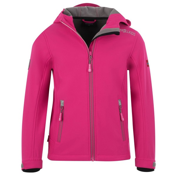 Trollkids - Girl's Trollfjord Jacket - Softshelljacke Gr 152 rosa von Trollkids