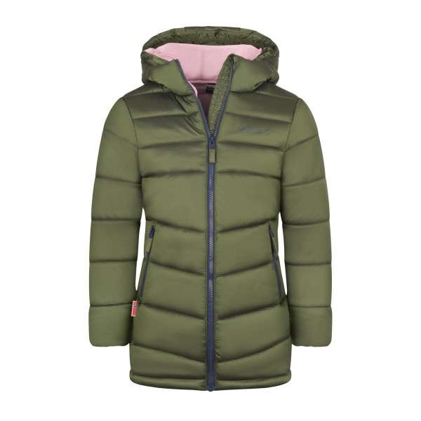 Trollkids - Girl's Trondheim Coat - Mantel Gr 104 oliv von Trollkids