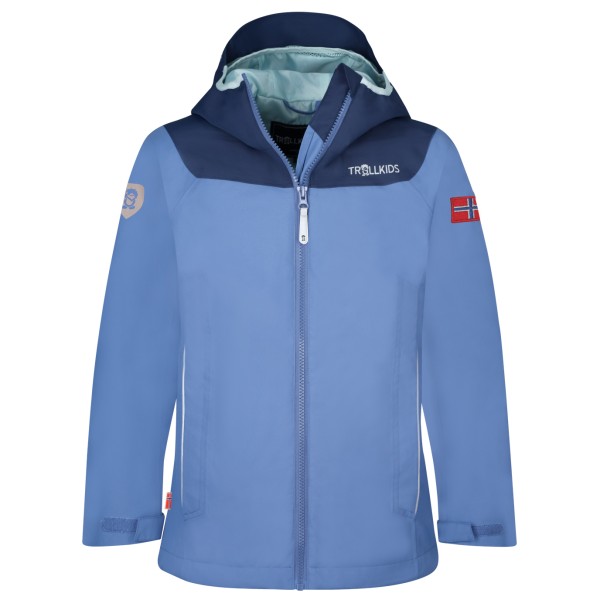 Trollkids - Girls Bergen Jacket - Regenjacke Gr 104 blau von Trollkids