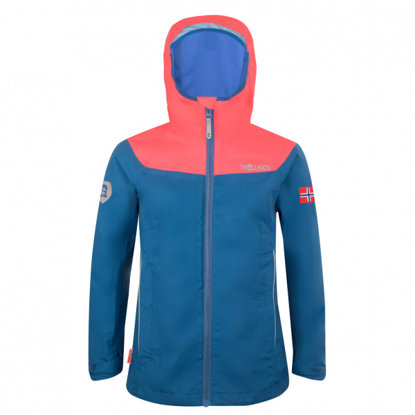 Trollkids - Girls Bergen Jacket - Regenjacke Gr 104 blau von Trollkids