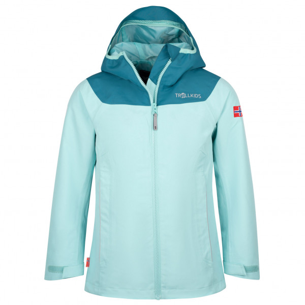 Trollkids - Girls Bergen Jacket - Regenjacke Gr 92 blau von Trollkids