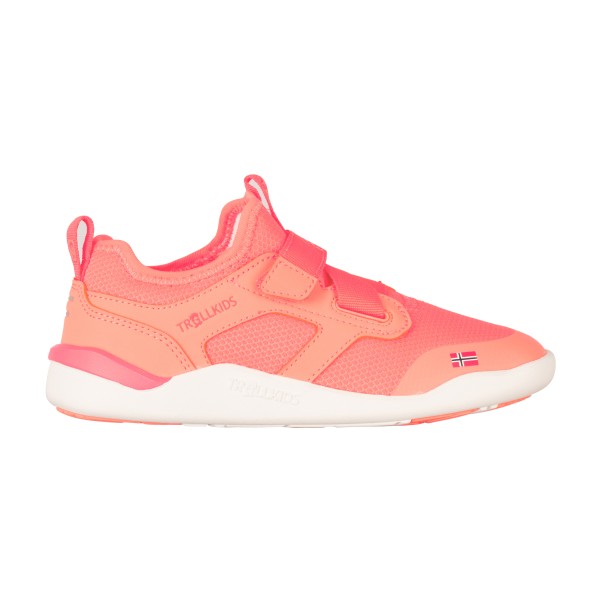 Trollkids - Kid's Bergen Hiker - Barfussschuhe Gr 26 mellow peach / watermelon von Trollkids