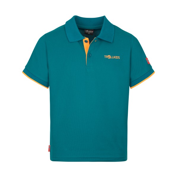 Trollkids - Kid's Bergen Polo XT - Polo-Shirt Gr 92 türkis von Trollkids