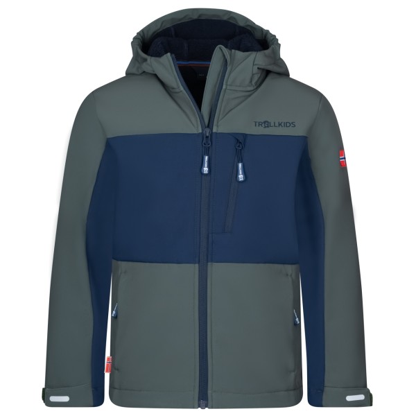 Trollkids - Kid's Bergsfjord Winter Softshell Jacket - Softshelljacke Gr 104 blau/grau von Trollkids