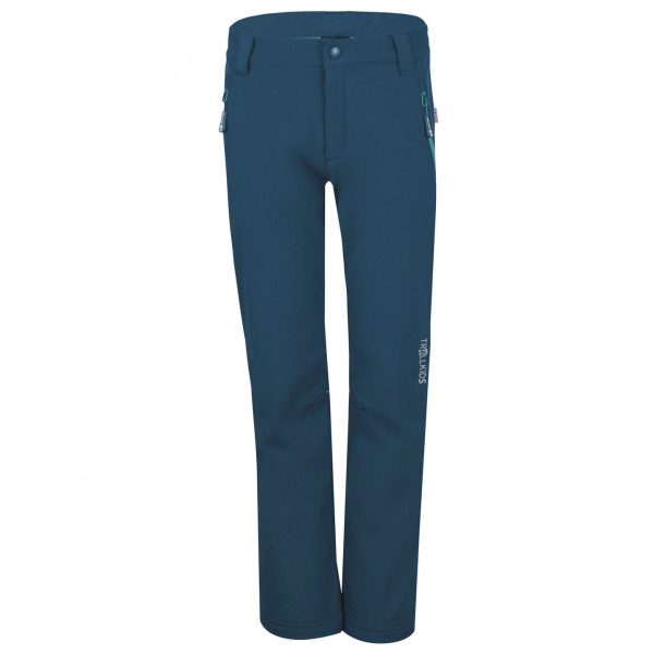 Trollkids - Kid's Fjell Softshell Pant - Softshellhose Gr 116 blau von Trollkids