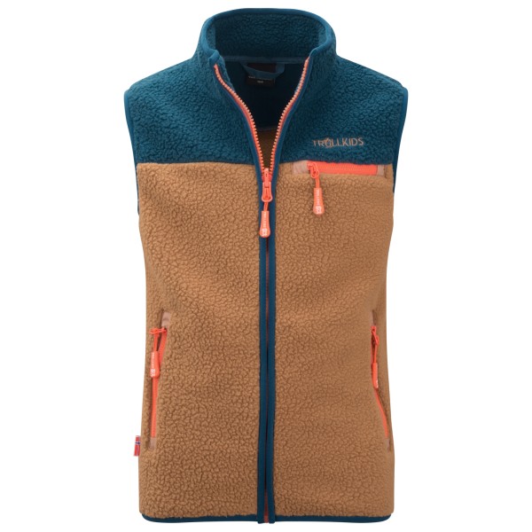 Trollkids - Kid's Hemsedal Vest - Fleecegilet Gr 104;110;116;128;140;152;164;176;92;98 braun;oliv;türkis von Trollkids