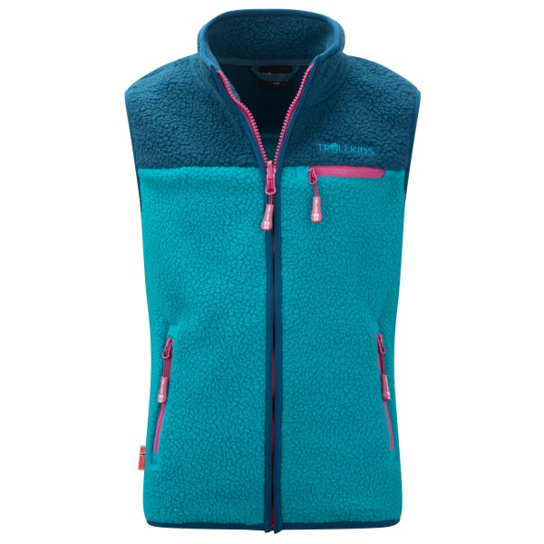 Trollkids - Kid's Hemsedal Vest - Fleecegilet Gr 110 türkis von Trollkids