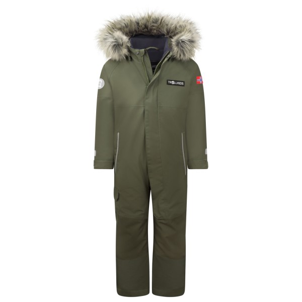 Trollkids - Kid's Kirkenes Snowsuit - Overall Gr 104 oliv von Trollkids