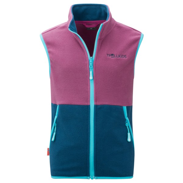 Trollkids - Kid's Kjerag Vest - Fleecegilet Gr 104;110;116;128;140;152;164;176;92;98 blau;blau/lila;blau/oliv;bunt;rosa/blau;schwarz von Trollkids