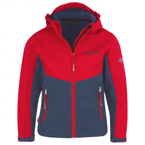 Trollkids - Kid's Kristiansand Jacket - Softshelljacke Gr 116 rot/blau Trollkids - Kid's Kristiansand Jacket - Softshelljacke Gr 116 rot/blau von Trollkids