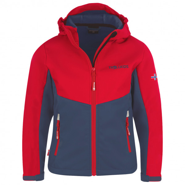 Trollkids - Kid's Kristiansand Jacket - Softshelljacke Gr 116 rot/blau von Trollkids