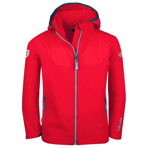 Trollkids - Kid's Kvalvika Jacket - Softshelljacke Gr 98 rot von Trollkids