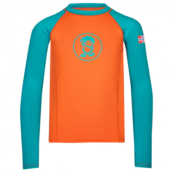 Trollkids - Kid's Kvalvika Shirt - Funktionsshirt Gr 128 orange/türkis von Trollkids