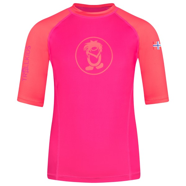 Trollkids - Kid's Kvalvika T - Funktionsshirt Gr 140 rosa von Trollkids