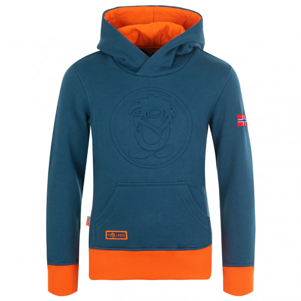 Trollkids - Kid's Lillehammer Sweater - Hoodie Gr 110 blau von Trollkids