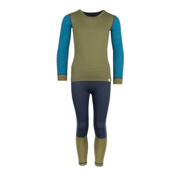 Trollkids - Kid's Merino Baselayer Set II - Merinounterwäsche Gr 92 oliv von Trollkids