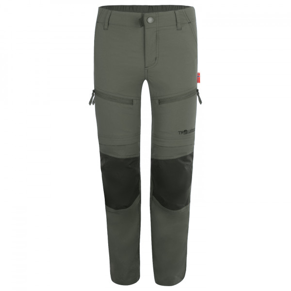 Trollkids - Kid's Nordfjord Zip-Off Pants - Trekkinghose Gr 110 oliv von Trollkids