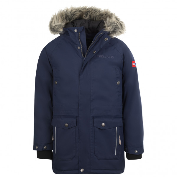 Trollkids - Kid's Nordkapp Jacket - Parka Gr 104 blau von Trollkids