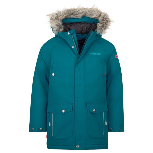 Trollkids - Kid's Nordkapp Jacket - Parka Gr 104 türkis/blau von Trollkids