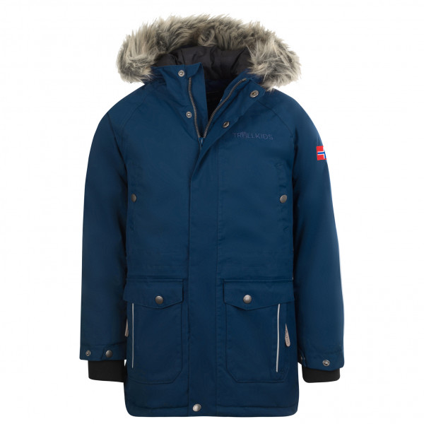 Trollkids - Kid's Nordkapp Jacket - Parka Gr 110 blau von Trollkids