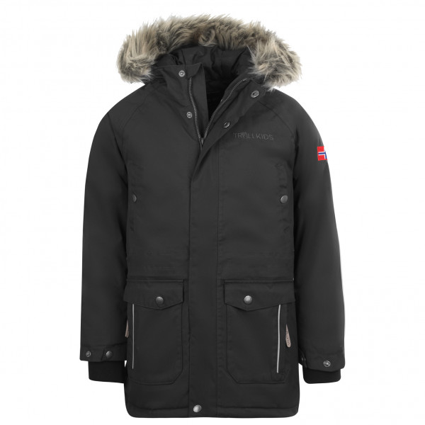 Trollkids - Kid's Nordkapp Jacket - Parka Gr 110 schwarz von Trollkids