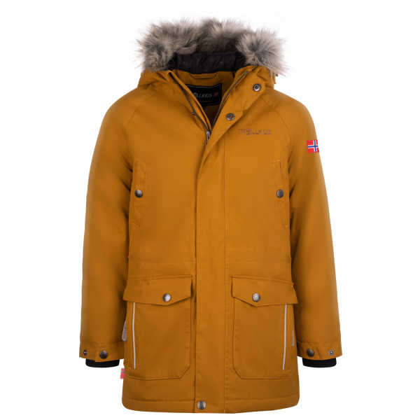 Trollkids - Kid's Nordkapp Jacket - Parka Gr 116 braun von Trollkids