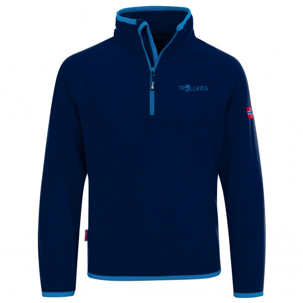 Trollkids - Kid's Nordland Half Zip - Fleecepullover Gr 110 blau von Trollkids