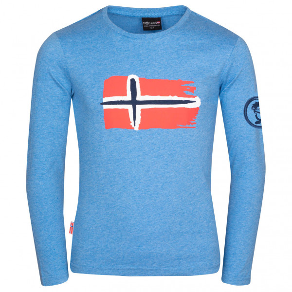 Trollkids - Kid's Oslo - Longsleeve Gr 110 blau von Trollkids