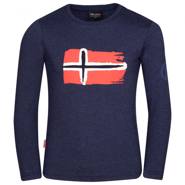 Trollkids - Kid's Oslo - Longsleeve Gr 128 blau von Trollkids