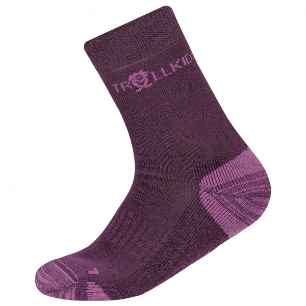 Trollkids - Kid's Preikestolen Hiking Socks - Wandersocken Gr 27-30 lila von Trollkids