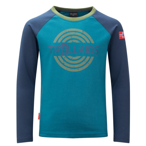 Trollkids - Kid's Preikestolen Longsleeve - Longsleeve Gr 110 türkis/blau von Trollkids