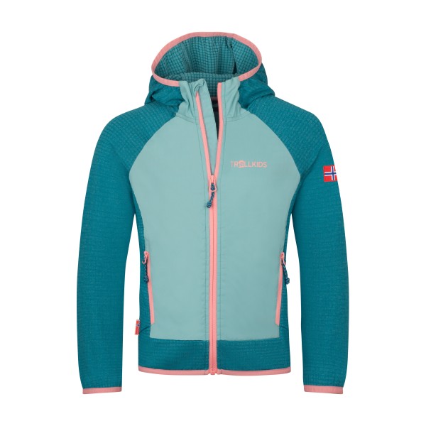 Trollkids - Kid's Seiland Jacket - Fleecejacke Gr 110 türkis von Trollkids